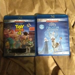 2 Disney Blu-ray cartoon movies for kids